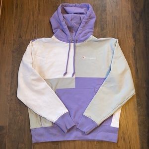 Brand: Champion  Color: White/Purple/Gray  Size: L